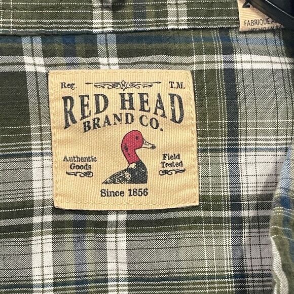 Redhead Green, Blue‎ and White Plaid Short Sleeve Shirt,2XL - Picture 4 of 9